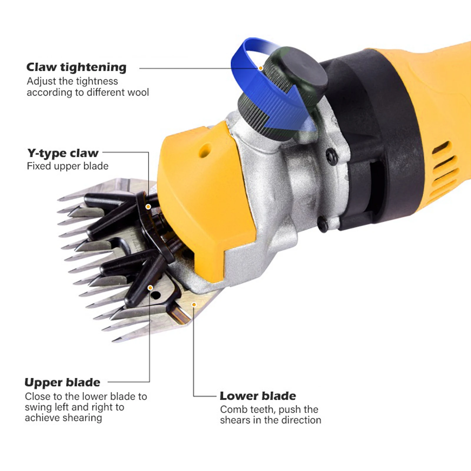 Машинка для стрижки домашних животных 900 Вт 6 скоростей 13 зубьев