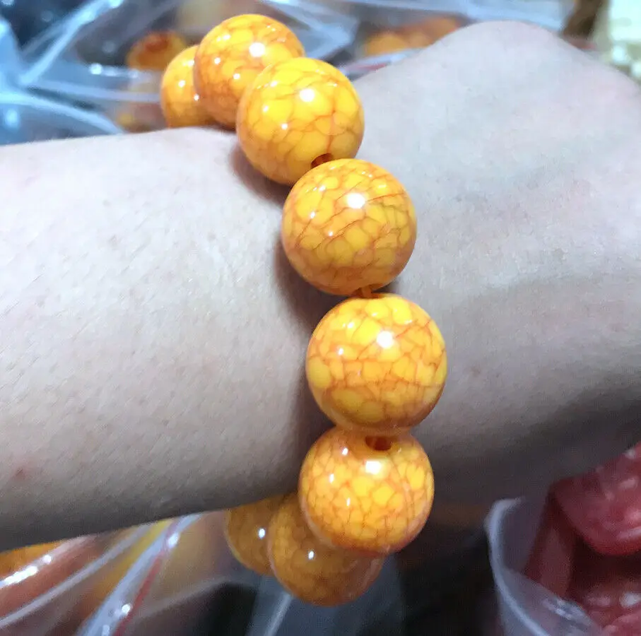 

Горячая распродажа, натуральный желтый браслет, очаровательные украшения, женский браслет ручной работы для женщин и мужчин, модный аксесс...