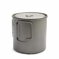 camping titanium pot 650ml cup ultralight portable titanium bowl pot 650 l