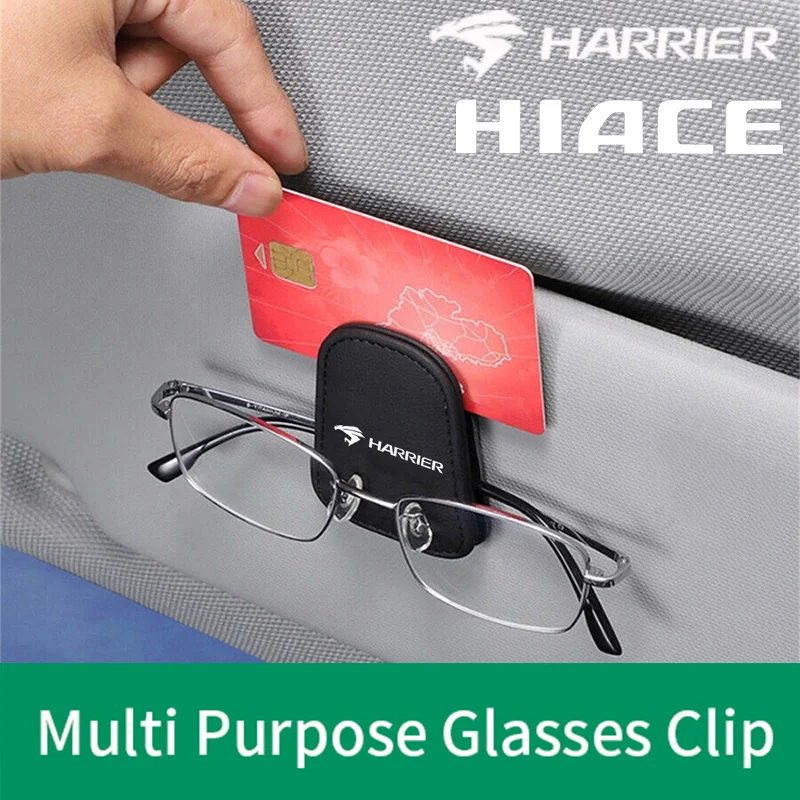 Sun Visor Glasses Box Multifunction Sunglasses Clip Card Ticket Holder For Toyota Harrier hiace Corolla 2008 Avensis Rav4 Noah