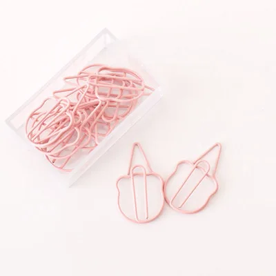 

15 pcs rose red ice cream shape paper clips bookmark notes hand account decoration photo message folder paper clips