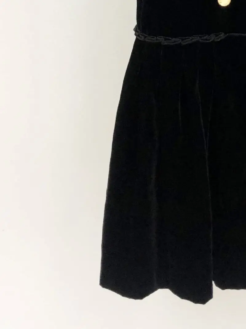 

Women Notched Double Breasted Short Sleeve Pleated Velvet Elegant Spring Summer Mini Dress