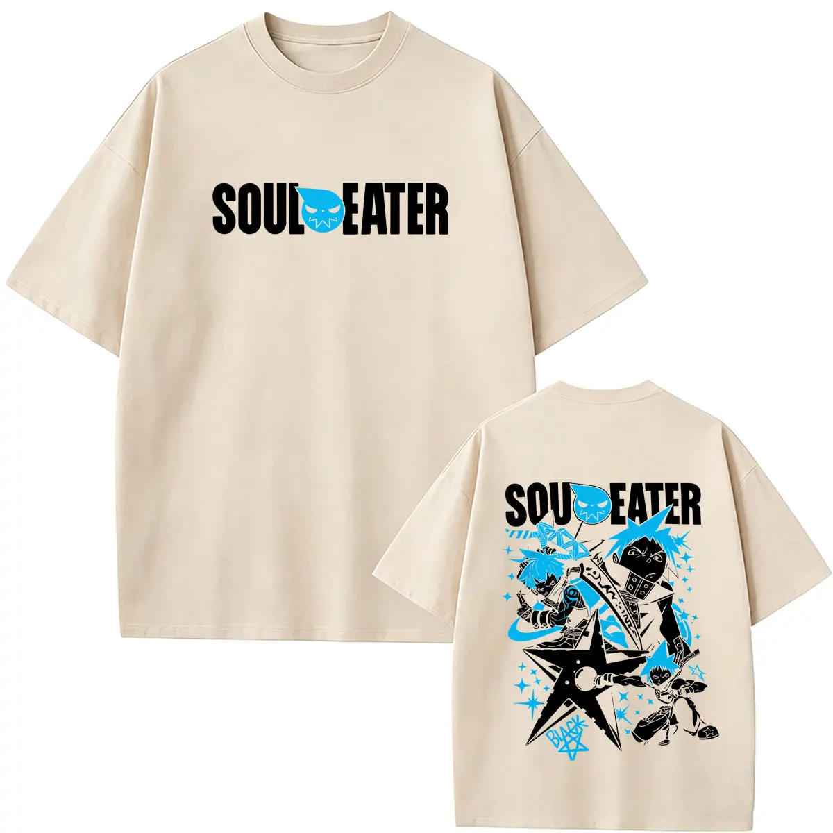 Горячая распродажа: Футболка с графическим принтом «Аниме Soul Eater Black Star», мужская ретро-футболка в стиле манга, модная повседневная футболка оверсайз для мужчин и женщин, уличная одежда (art.: 3920daf9b2fcb) - 3920daf9b2fcb