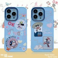 disney mickey cartoon phone case shockproof protective cover for iphone 13 12 11 pro mini xs max 8 plus x xr silicone soft cover