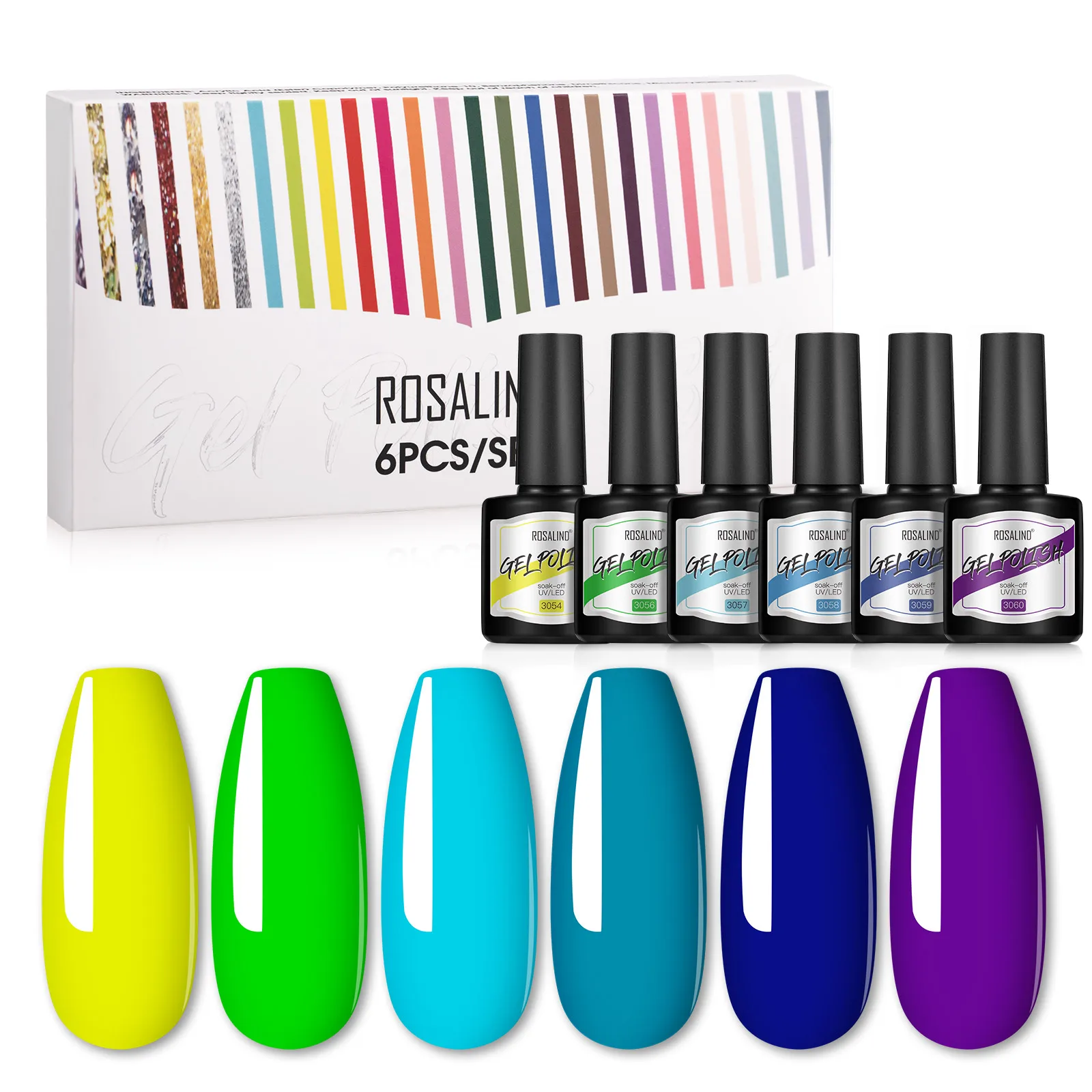 

ROSALIND UV Nail Polish Set Nail Kit Base And Top Primer Suits For Manicure Nails Art Vernis Semi Permanent Gel Polish Kit