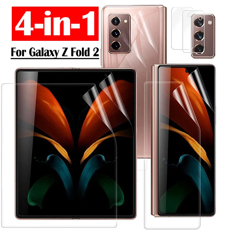 

Гидрогелевая пленка 4 в 1 для Samsung Z Fold 2, мягкая защитная пленка для экрана, закаленное стекло, пленка для объектива камеры Samsung Z Fold 2