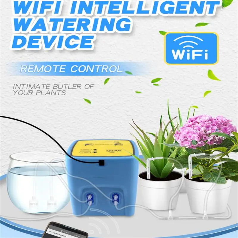 

WIFI умный набор поливочных устройств, Спринклерный двойной насос с таймером, автоматическая система капельного орошения, водный насос с дис...