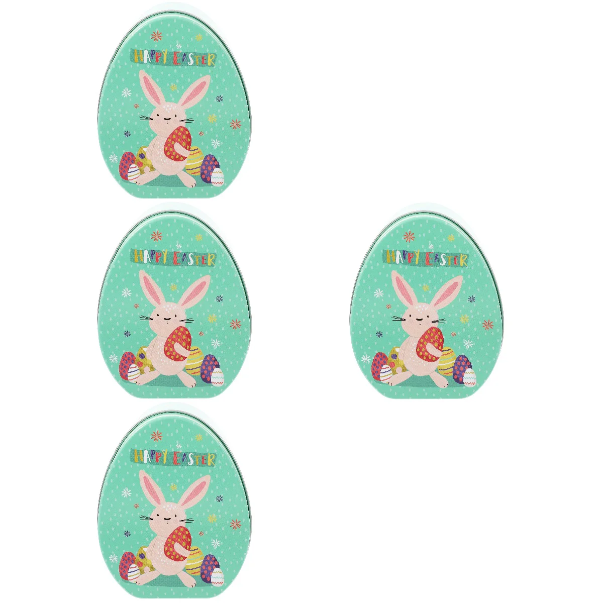

4 PCS Candy Containers Gifts Tinplate Candy Box Kids Snack Containers Tea Tin Metal Container Lid Cookie Tins Lids Candy Jar