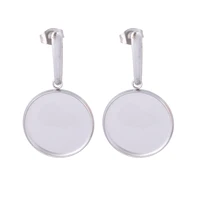 onwear 5 pairs fit 10mm 12mm 14mm 16mm 18mm 20mm round cabochon earring base blanks stainless steel diy jewelry bezel findings