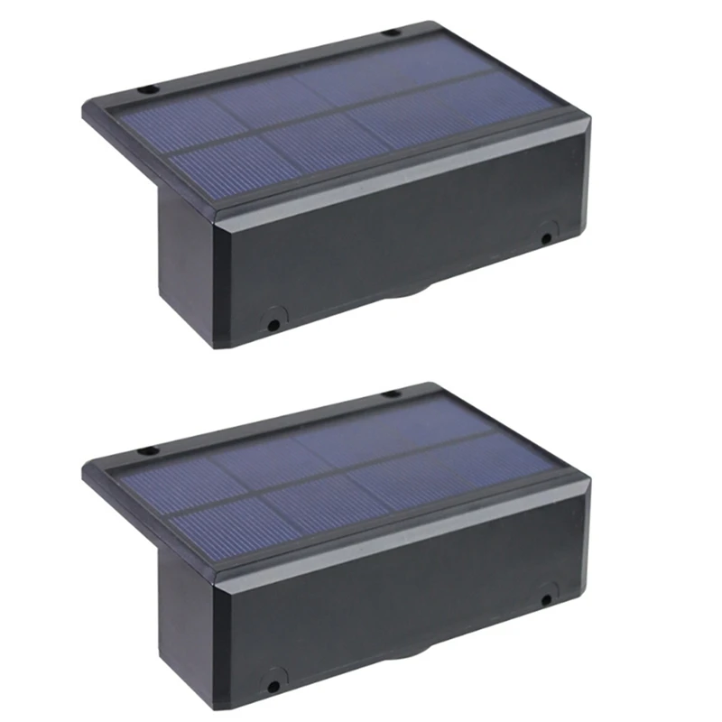 

2PCS Solar Wall Light Sunlight Garden Fence Lamp LED Solar Stair Light Waterproof