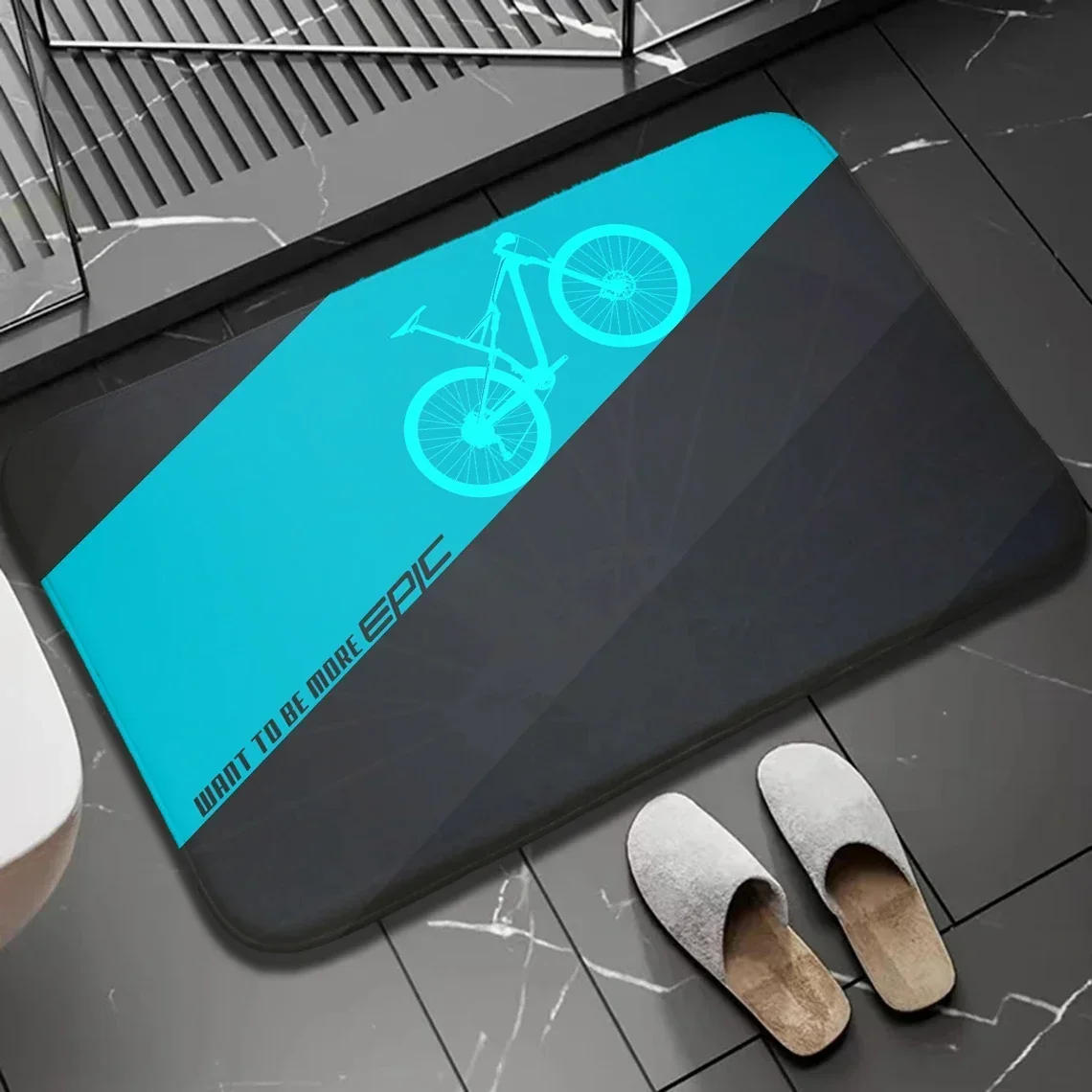 

Коврик для дома и улицы с принтом велосипеда