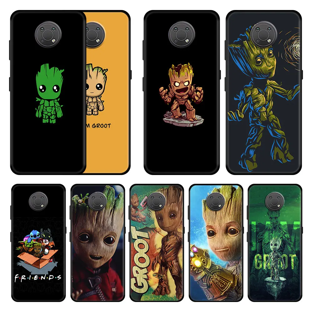 

Marvel Baby Groot Case Cover for Nokia G10 G20 G11 G21 G50 5.4 7.2 C20 C21 C30 X20 XR20 X10 3.4 Silicone Shell Print Armor