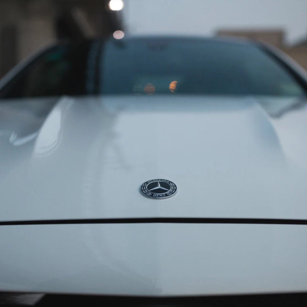 57 мм ABS автомобильная передняя эмблема наклейка авто украшение для Mercedes Benz AMG GLK GLA