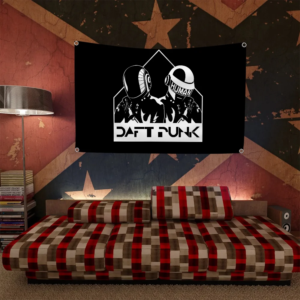 Двойное проникновение Daft Punk флаги флаг идол база для украшения автомобиля дома