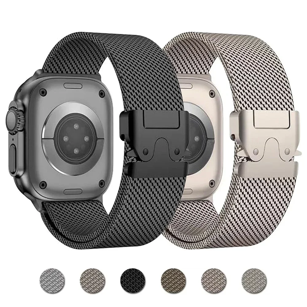 Титановый ремешок для Apple Watch Ultra Band 49 мм 46 45 42 iWatch 44 41 40 м Петля correa браслет Серия 10 9