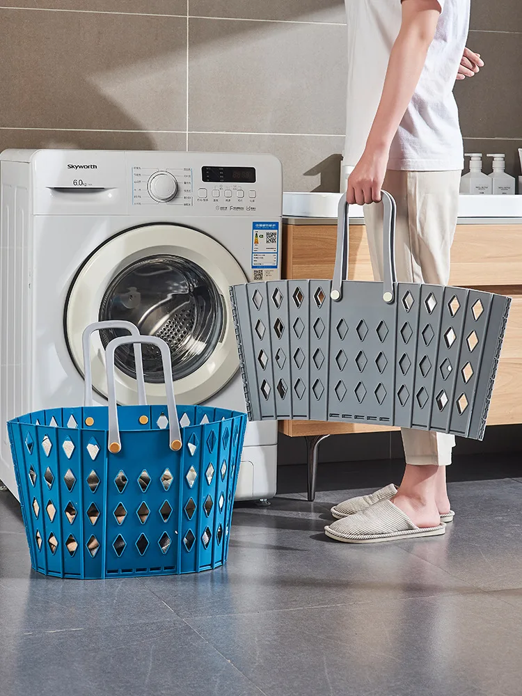 

Корзина для грязной одежды для хранения грязной одежды, большая домашняя складная корзина для белья с настенным креплением для ванной комн...
