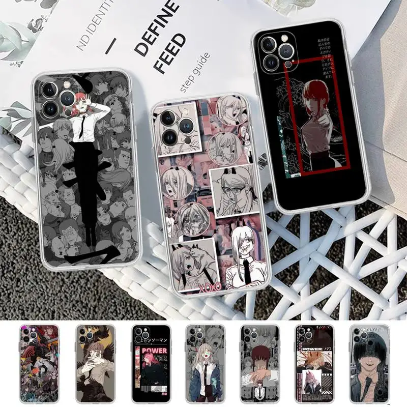 

Japan Cartoon Anime Chainsaw Man Phone Case For iPhone XR X XS Max 14 13 Pro Max 11 12 Mini 6 7 8 plus SE 2020 Printing Cover