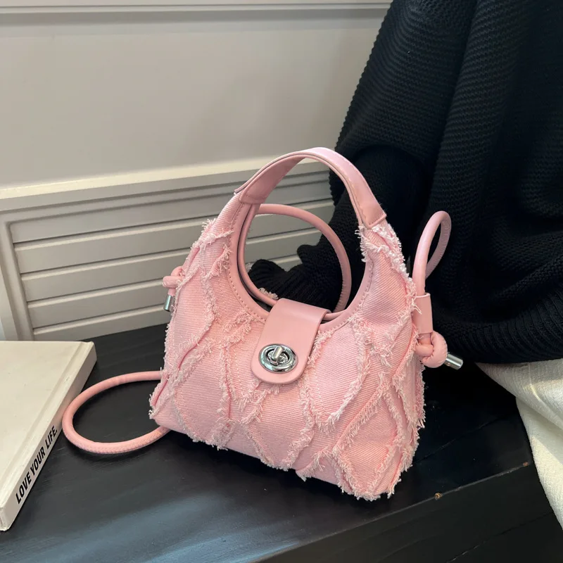 

Canvas Shoulder Bags For Women 2023 Crossbody Messenger Bag Y2K High Quality Denim Tote Satchel Bags Luxury Handbags Designer