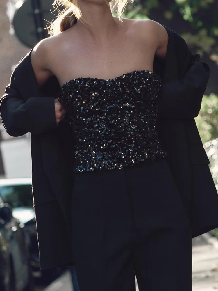 Зимняя новая женская одежда в европейском и американском стиле нишевый топ с