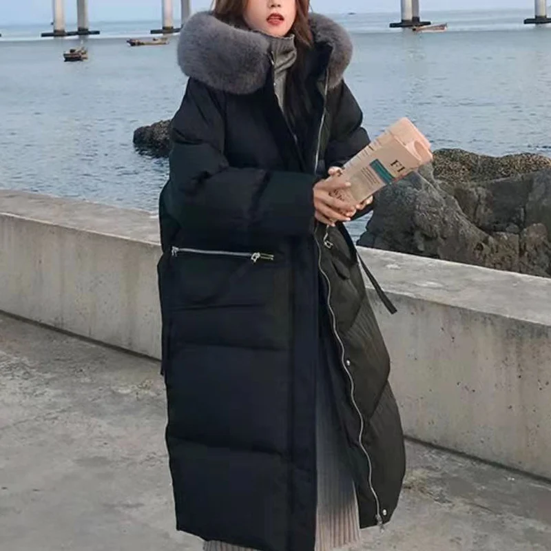 

Парка женская новая зимняя одежда женская куртка с хлопковой подкладкой длинное приталенное хлопковое пальто с капюшоном