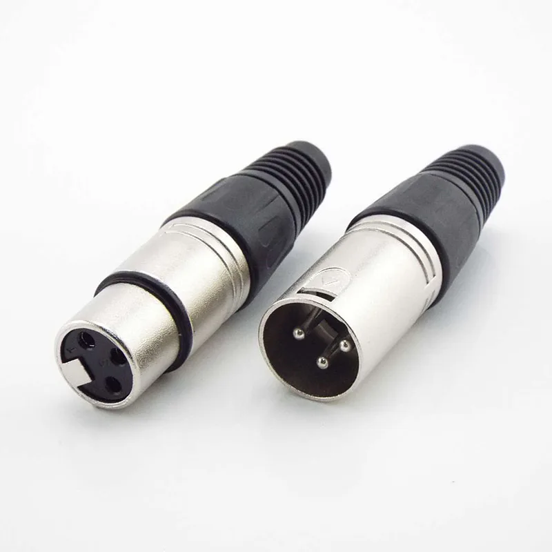 3-контактный 4-контактный разъем XLR для аудиокабеля штекер микрофона гнездовой