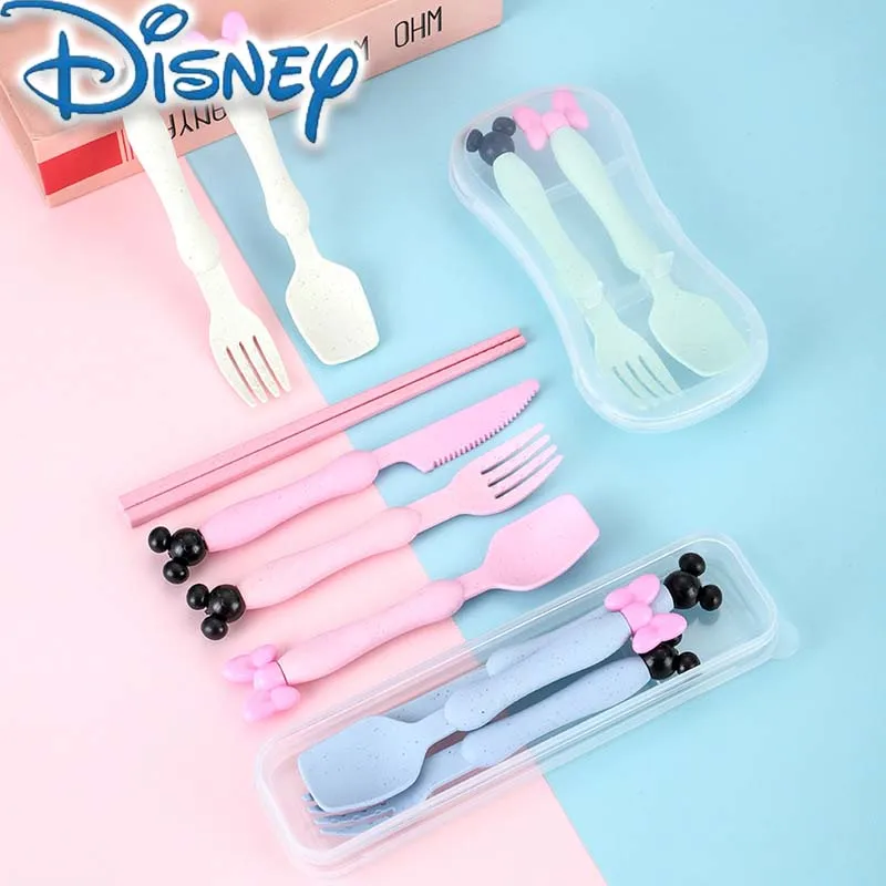 Набор посуды из соломы и пшеничной Микки Маус