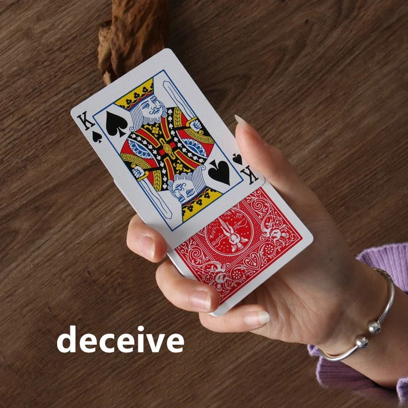 DECEIVE card magic,Cheat instant card change visual cards playing cards street close-up interactive magic props