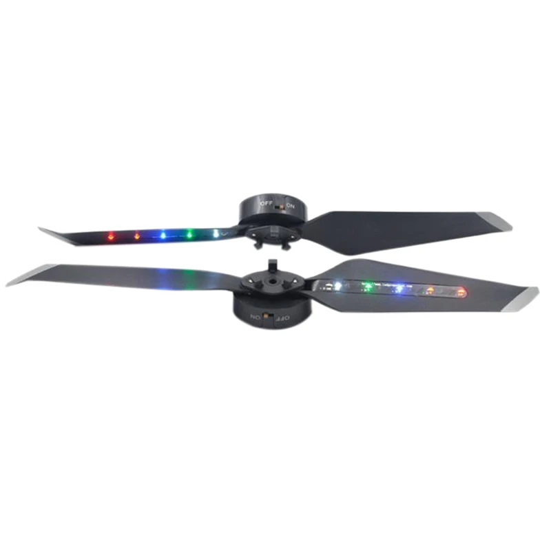 

HTHL-For Dji Mavic 2 Low-Noise Propellers Luminous Paddle With Led Light - Spare Propellers Accessory For Drone(A Pair)