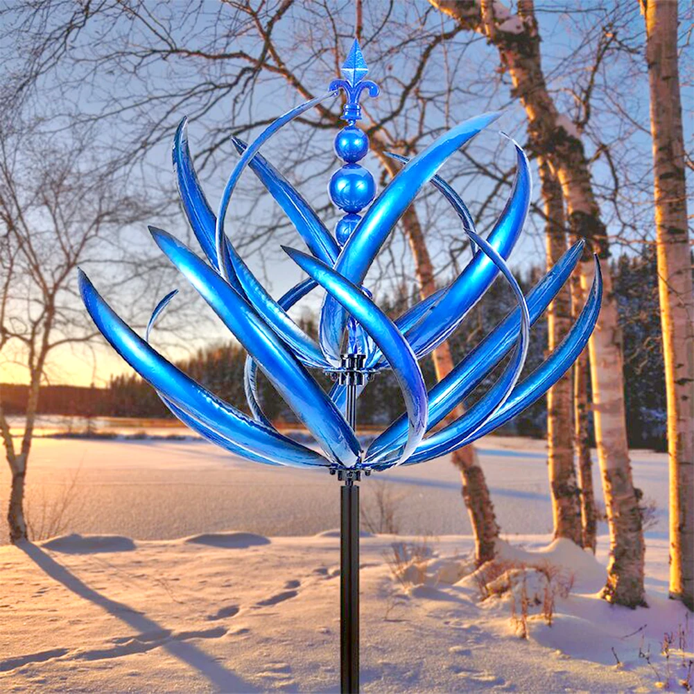 

Harlow Wind Spinner Rotator 3D Wind Powered Kinetic Sculpture Lawn Metal windmill gardening Yard Insertion garden decoration