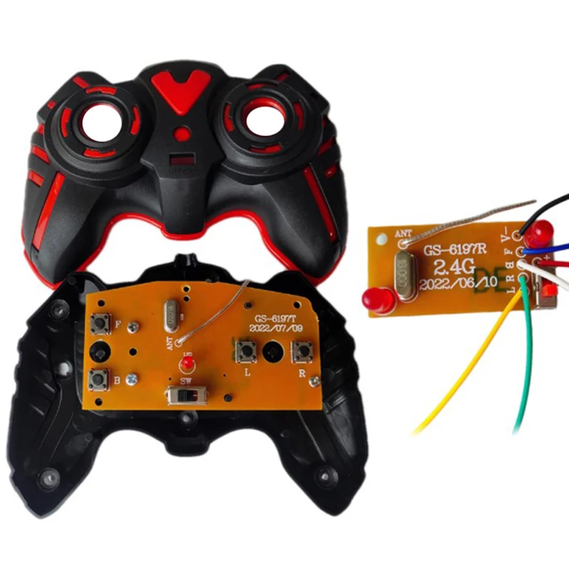 1Set 2.4G 4CH RC Car Remote Control Circuit PCB Transmitter And Receiver Board Part With Antenna Radio System Accessories