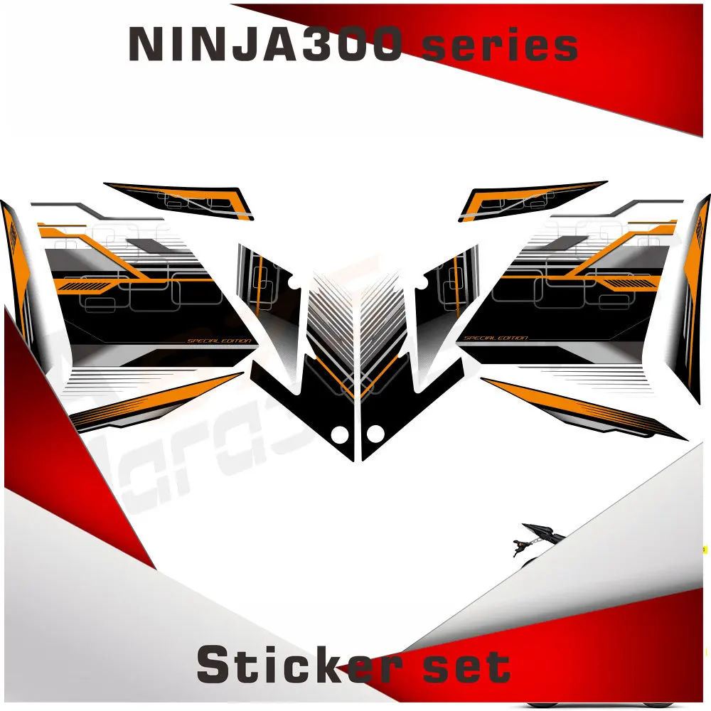 

4 Colors For Ninja300 Ninja 300 2013 2014 NinJa 300 3M Stickers Decal Fairing Sticker Whole Car Sticker 13-19