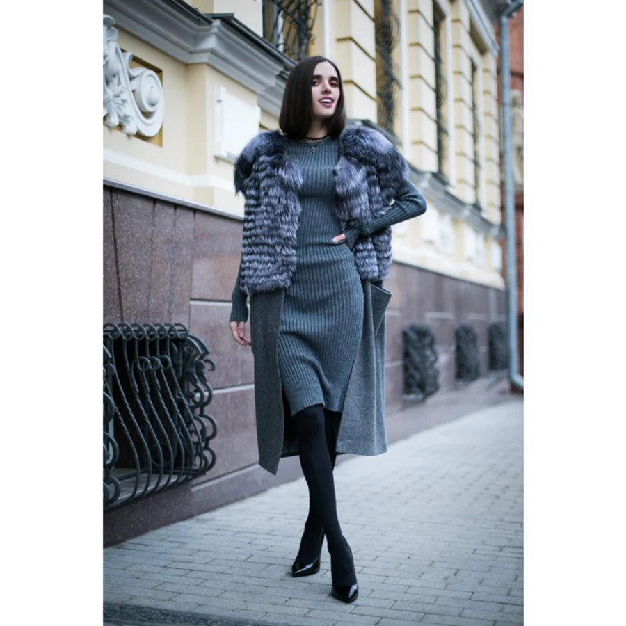 

Best Selling Fur Coat Women Natural Fur Jacket Wool Blend Overcoat Autumn Cardigan Fashion