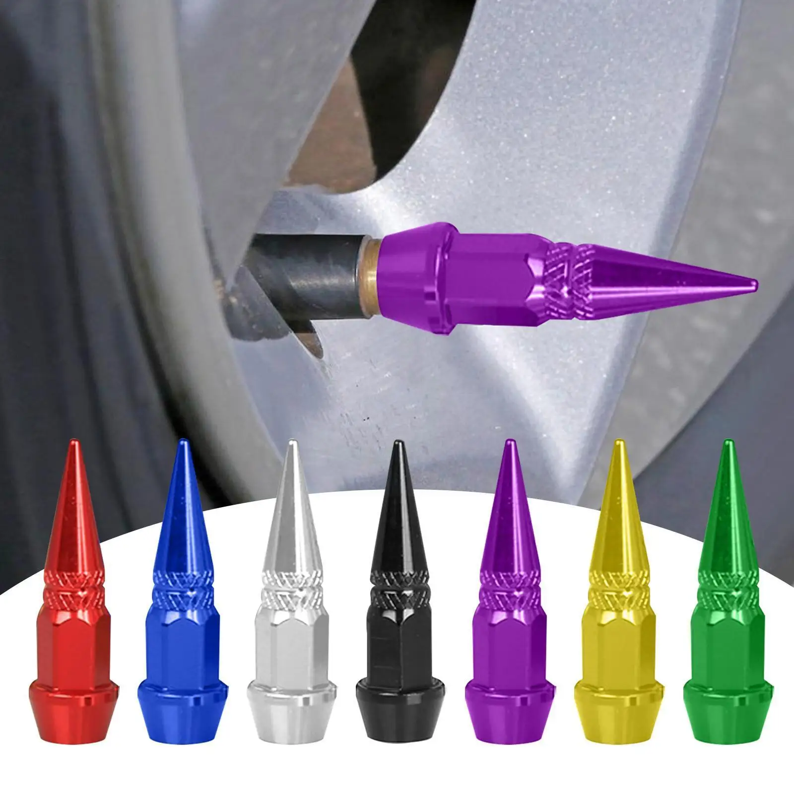 

Колпачки для автомобильных колес в форме пули, аксессуары для защиты от пыли, для автомобилей, мотоциклов, грузовиков, велосипедов, 4 шт., K2X0