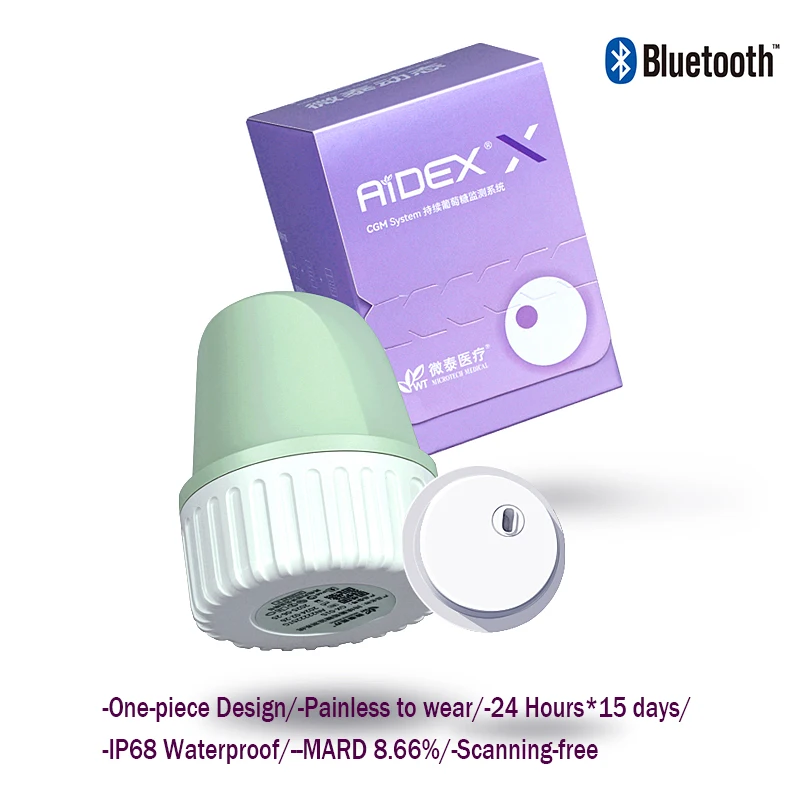 2 шт. Aidex Linx cgm датчик уровня глюкозы 24 часа тестер мониторинга в реальном времени