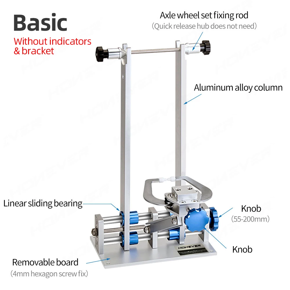 Профессиональная стойка для велосипедных колес с индикатором циферблата из