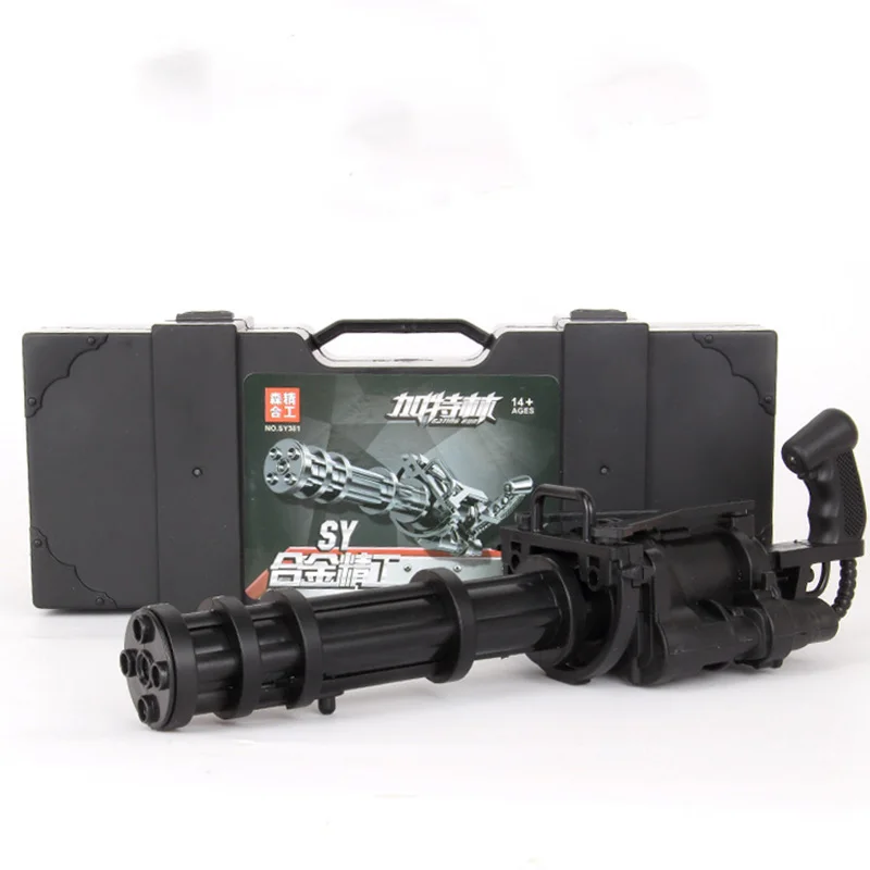 Gatling снайперская миниатюрная мягкая пуля из сплава 1:6 игрушка Золотая модель