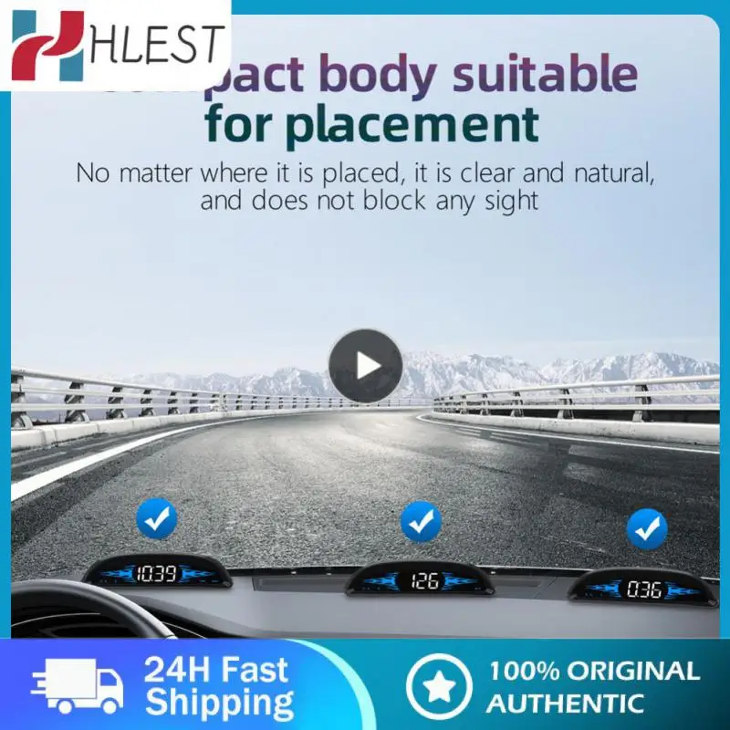 

Universal Car Digital Alarm Reminder Meter Smart Gps Speedometer Portable Durable Auto Speedometer Head Up Display Practical