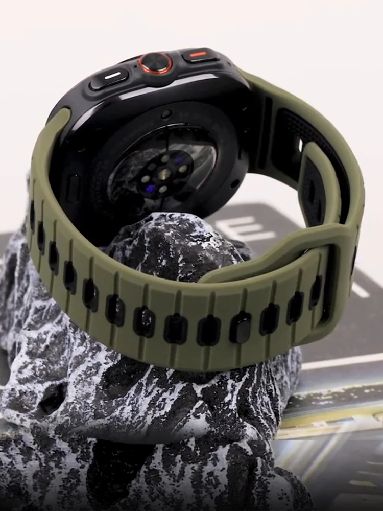Фото Спортивные ремешки для Samsung Galaxy Watch Ultra Strap 47 мм, аксессуары для умных часов, силиконовый браслет Correa, ремешки Galaxy Watch Ultra №3