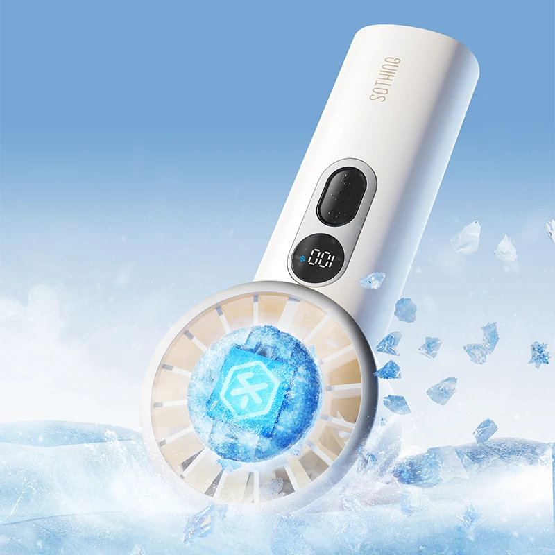 Sothing Ice Compress Портативный ручной мини-вентилятор с цифровым дисплеем 3600 мАч 100
