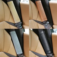 pu leather car seat belt cover universal soft shoulder cushion protector safety seats belt pad car styling auto accessories