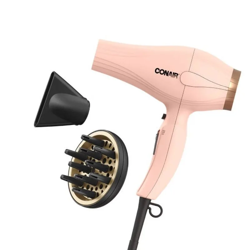 

Tayshia by Conair Tourmaline Ceramic Pro All Hair Types Hair Dryer With Less Frizz and Less Damage 803
