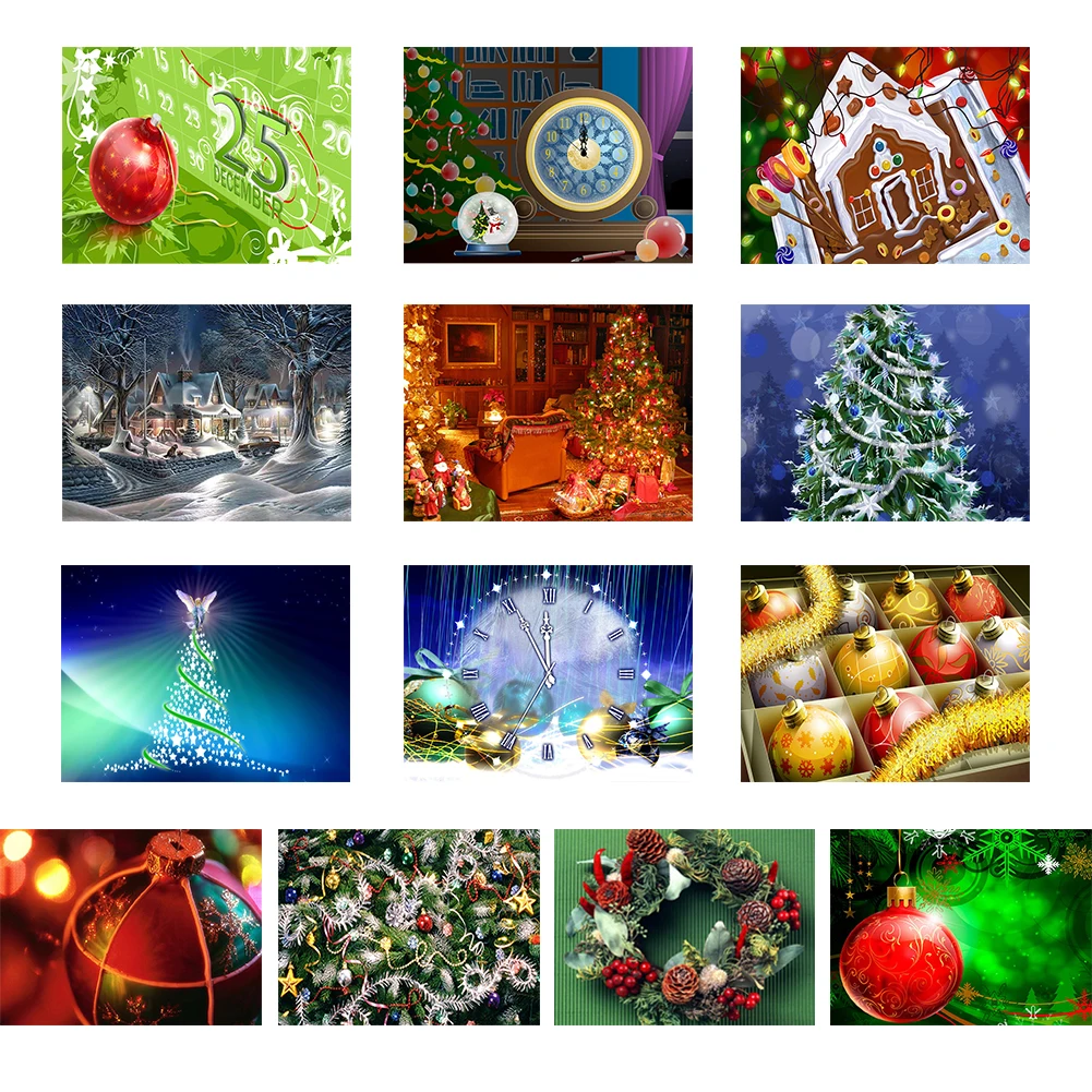 Digital Oil Painting Modern Canvas Wall Art Frameless Hand Painted Christmas Art Craft Home Living Room Decoration
