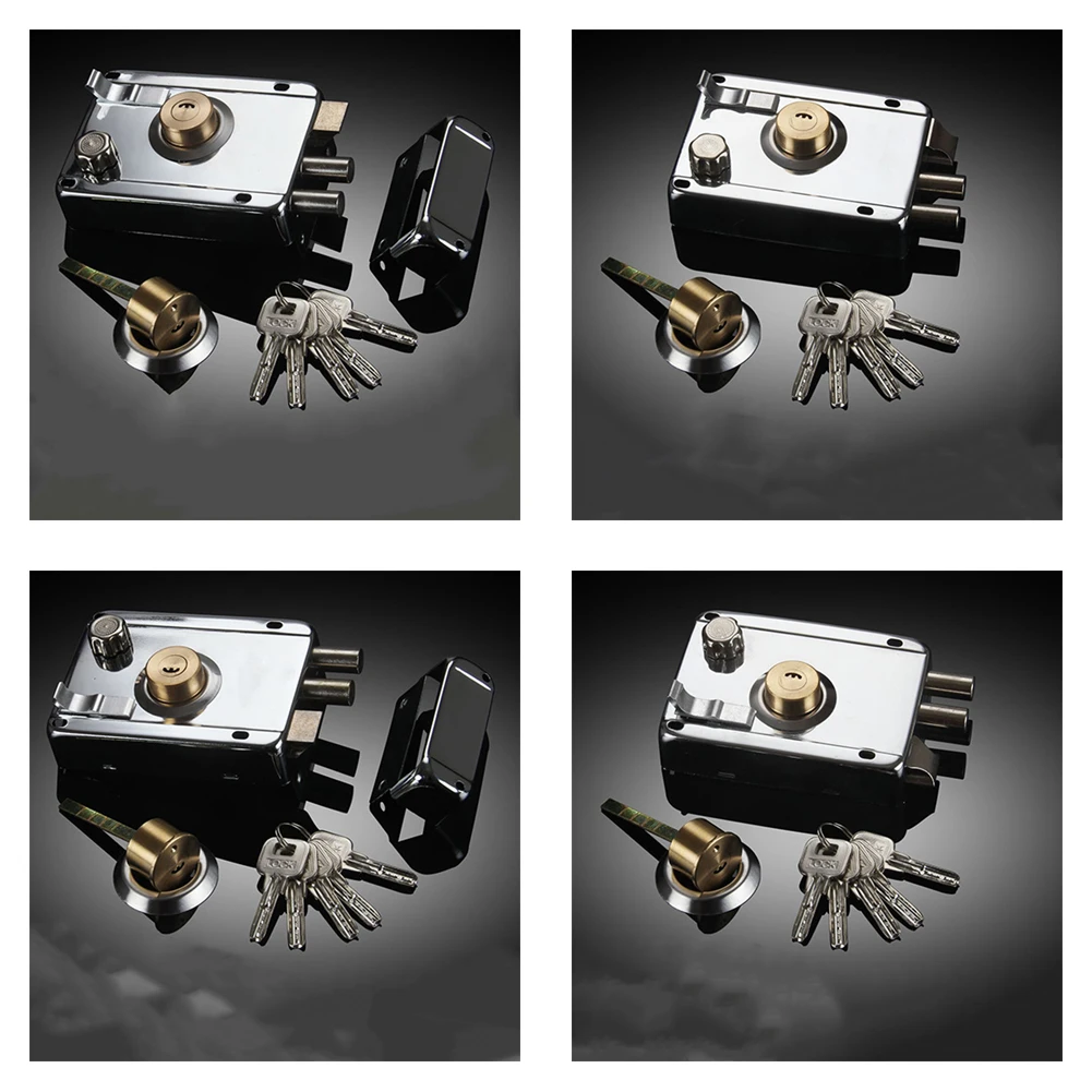 

Door Lock Strong Deadbolt Home Security Universal Exterior Anti-theft Accessory Stainless Steel Multiple Insurance Smooth