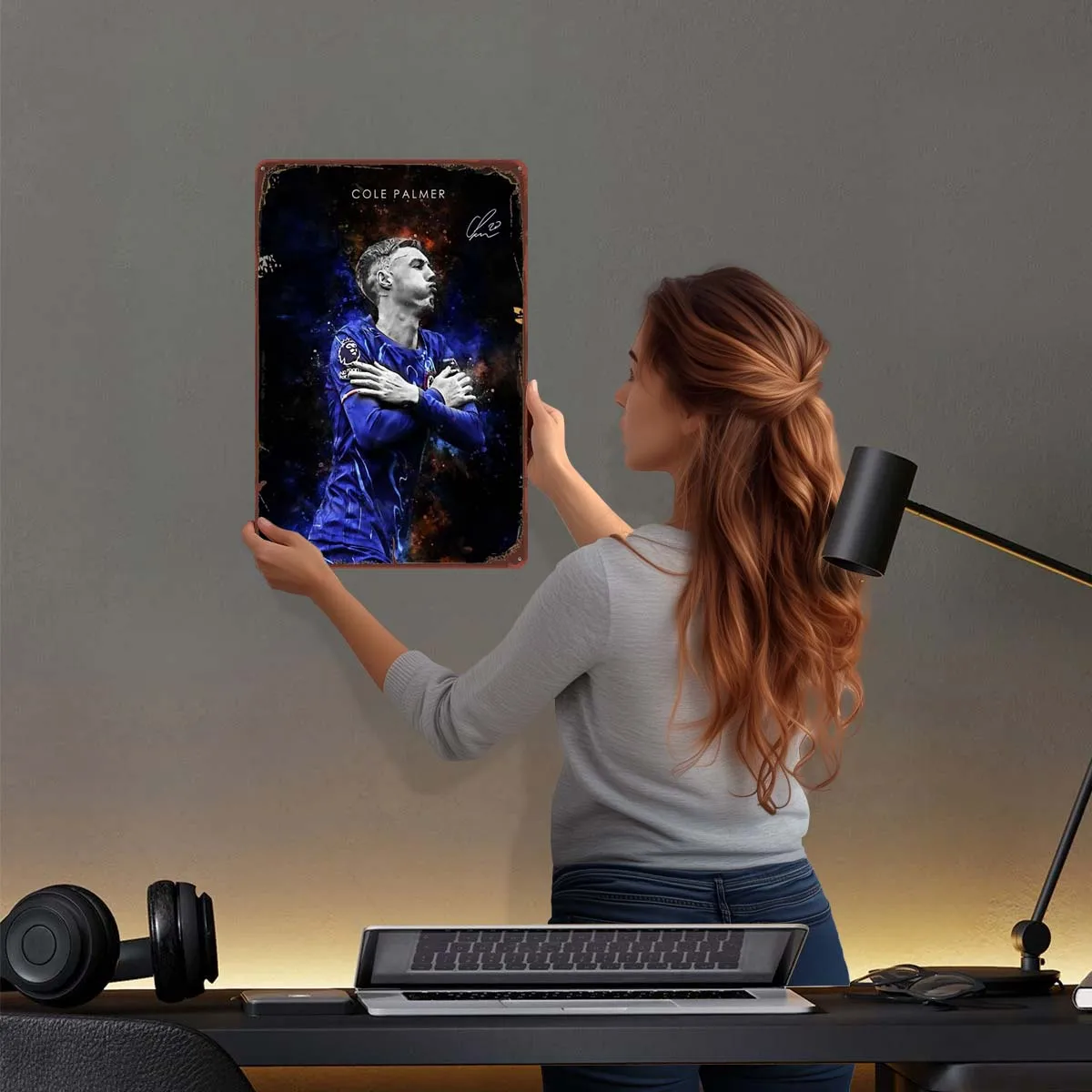 Cole Palmer футбольный художественный металлический знак спортивный плакат