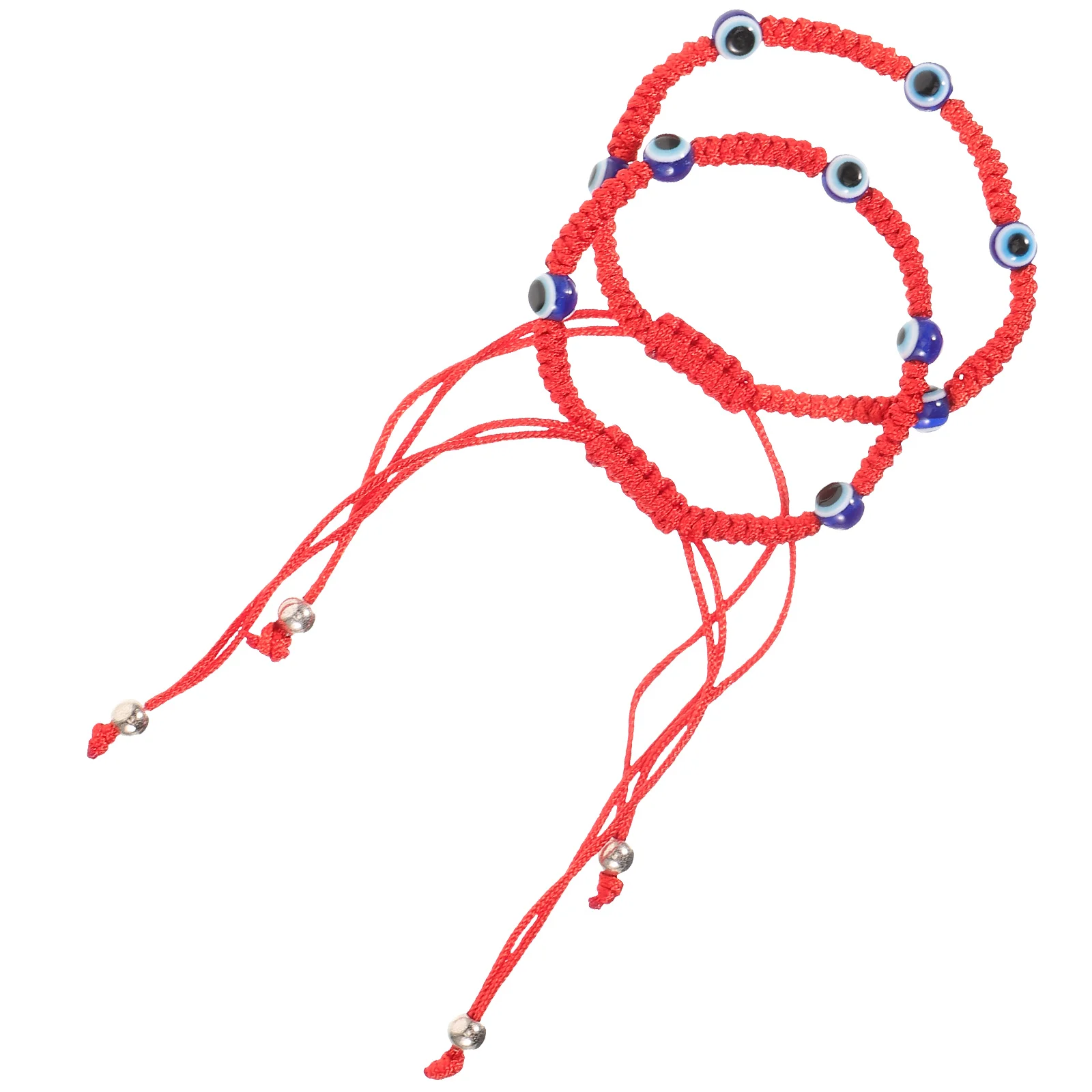 

2 Pcs Bracelet Cord Evil Eye Bracelets Men Rope Mens Women Hand Good Luck Manual