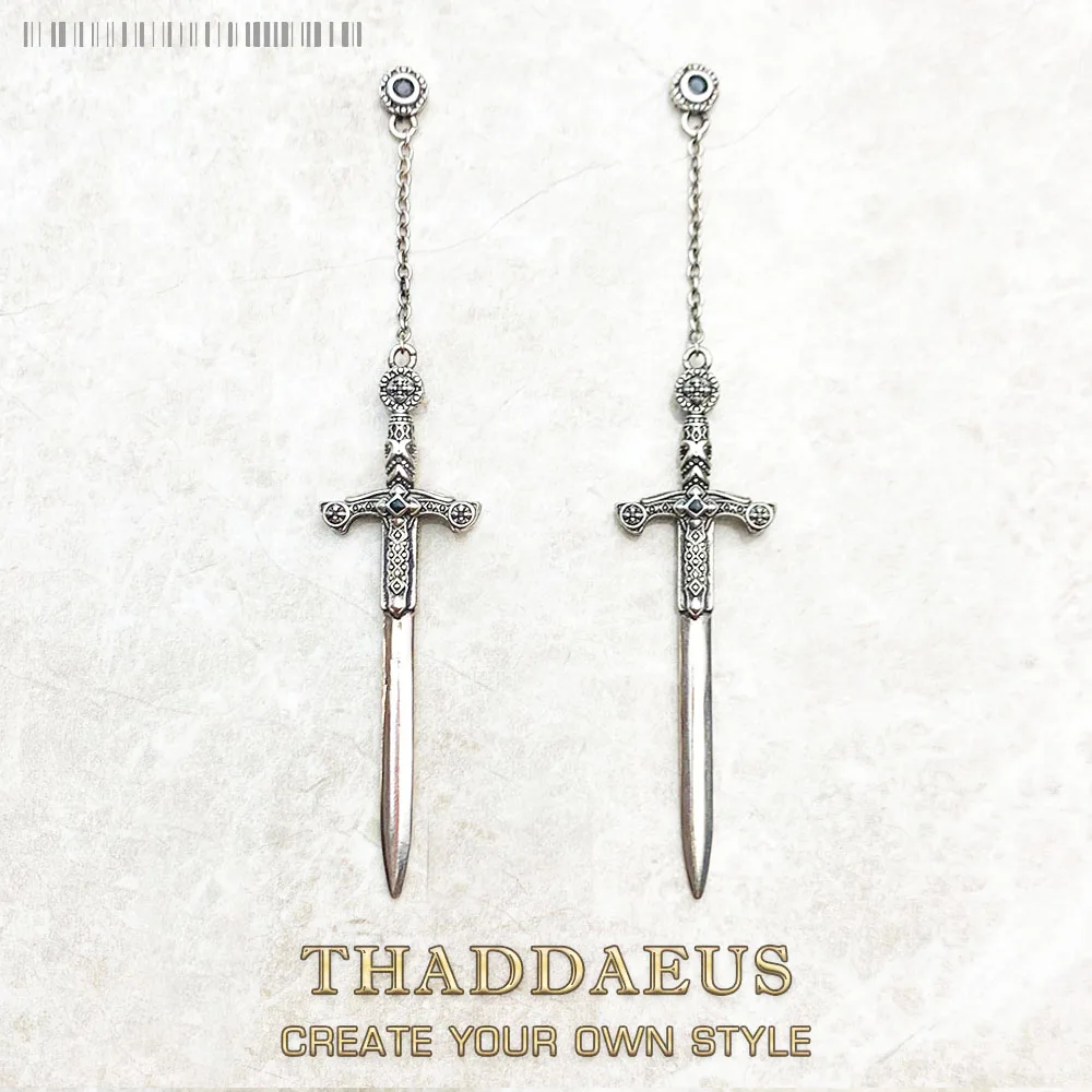 Серьги с богатым орнаментом Европейский меч Изящные Ювелирные изделия для