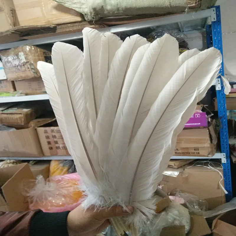 

New 10 Pcs Quality White Eagle Feathers 16-18 Inches / 40-45 Cm Long, DIY Jewelry Decoration