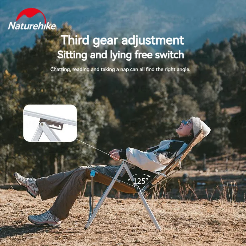 Naturehike TY03 Складной стул быстро открывающийся 600D ткань Оксфорд со спинкой из