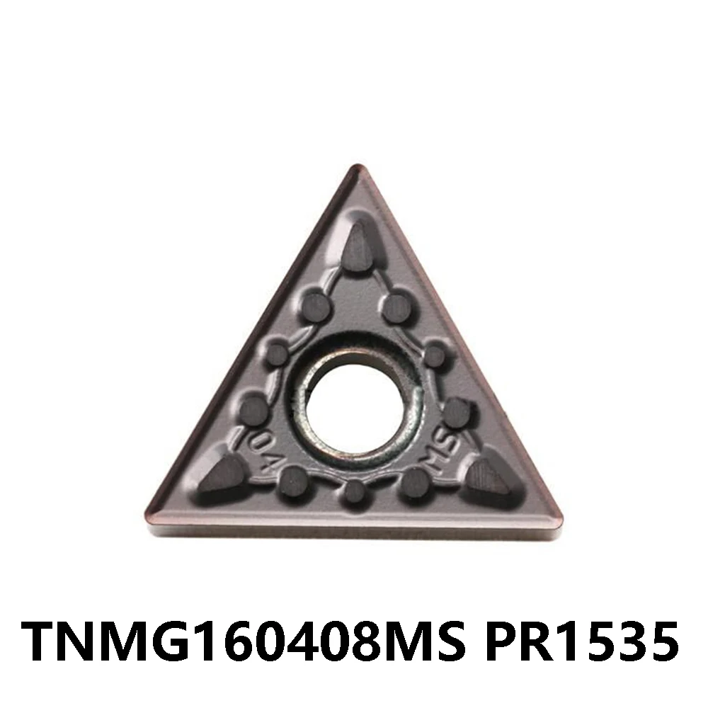 60 ° Пластины TNMG332MS Оригинал TNMG 160408 ТНМГ MS PR1535 Токарный станок с твердосплавным