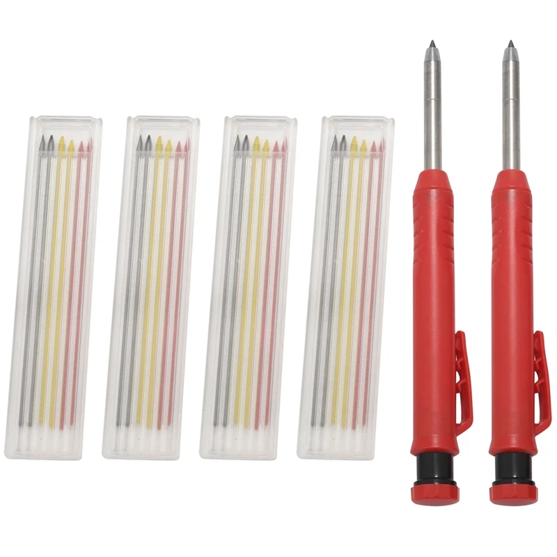 

3 шт. твердый Плотницкий Карандаш строительный маркер с 24 стержнями Встроенная точилка механический карандаш